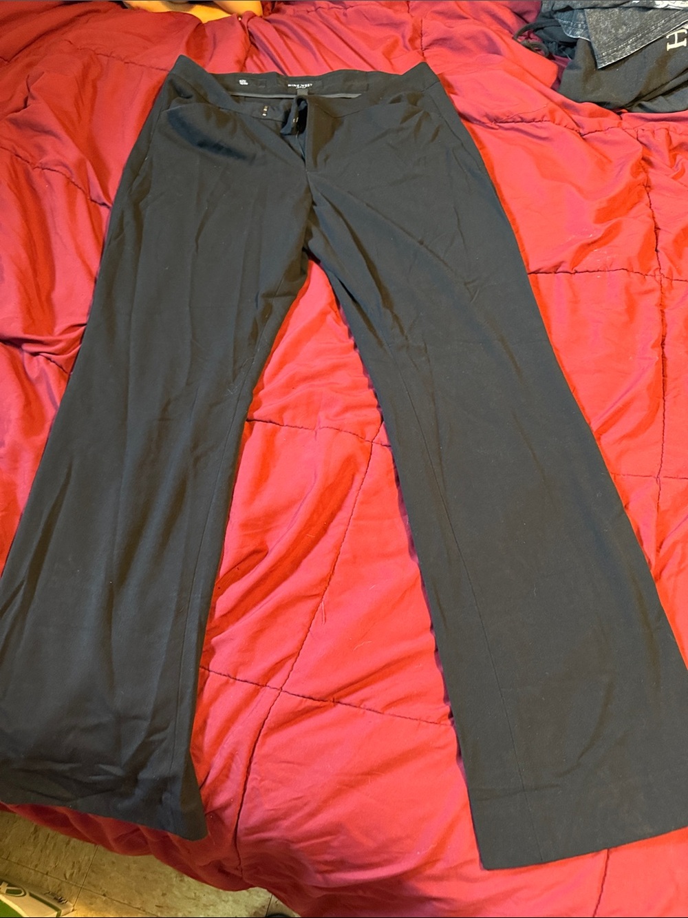 Nine West Black Wide-Leg Trousers